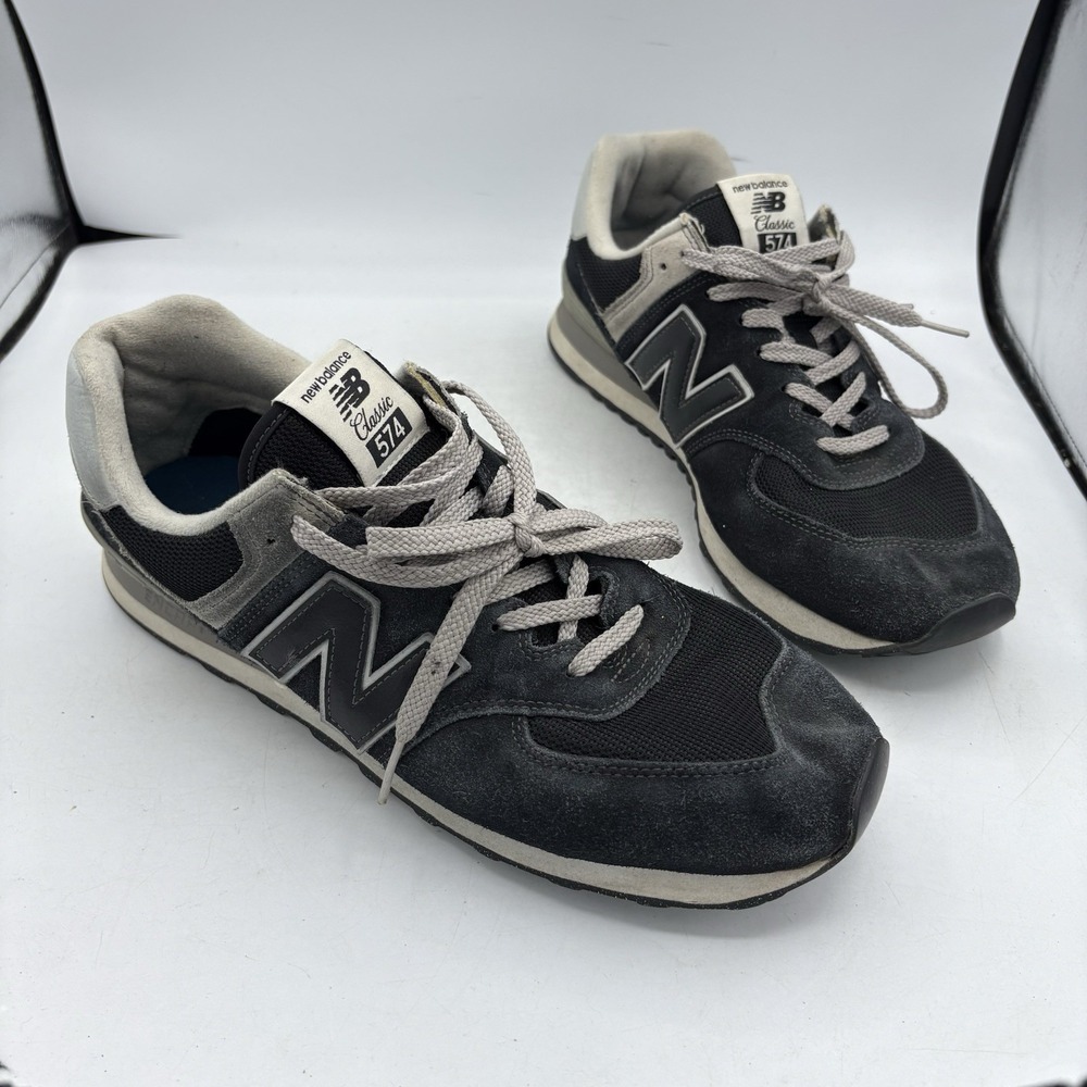 New Balance Shoes Mens Size 12 D 574 Classic ML574EVB Black Gray Sneakers